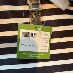 Kate Spade Black and White Striped Tote